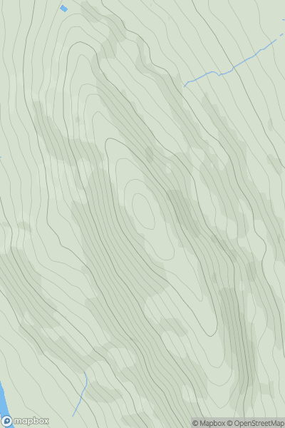Thumbnail image for Allt yr Esgair showing contour plot for surrounding peak