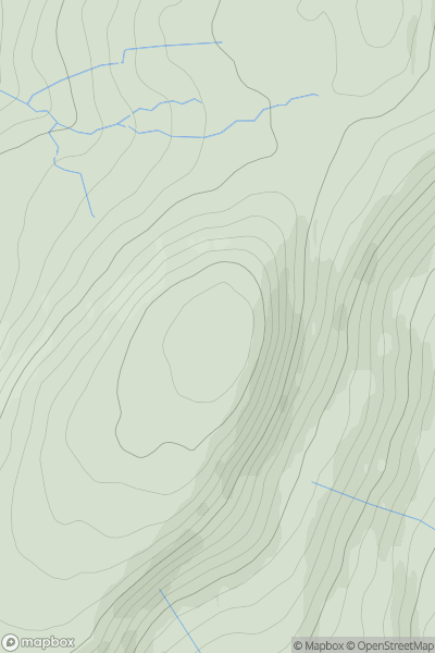 Thumbnail image for Mynydd Marchywel showing contour plot for surrounding peak