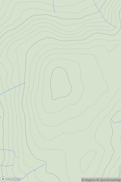 Thumbnail image for Mynydd Uchaf showing contour plot for surrounding peak