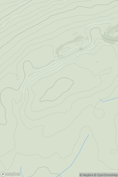 Thumbnail image for Mynydd Llangyndeyrn showing contour plot for surrounding peak