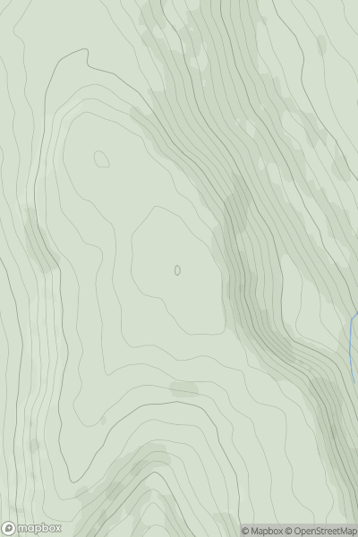 Thumbnail image for Mynydd Carn-y-cefn showing contour plot for surrounding peak