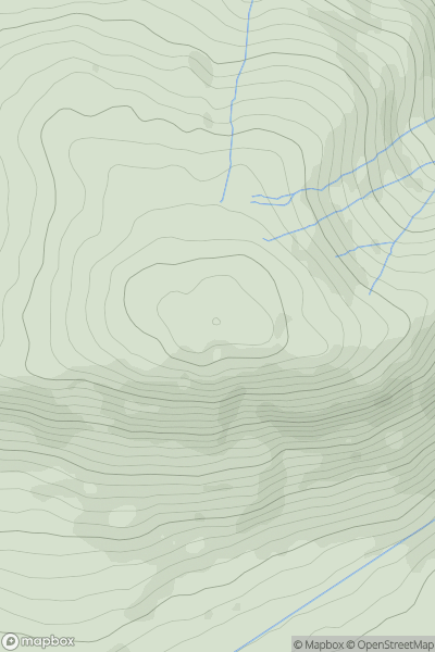 Thumbnail image for Foel Fynyddau showing contour plot for surrounding peak