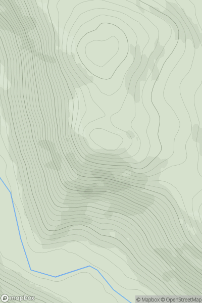 Thumbnail image for Dun Mor South Top showing contour plot for surrounding peak