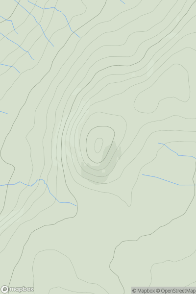 Thumbnail image for Ros Castle (Ros Hill) showing contour plot for surrounding peak
