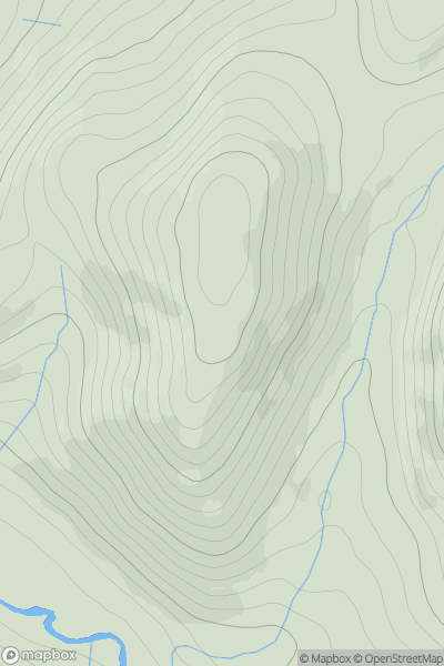 Thumbnail image for Housedon Hill showing contour plot for surrounding peak