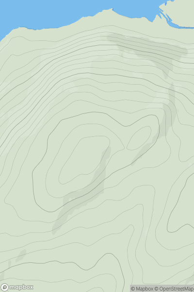 Thumbnail image for Airds Hill showing contour plot for surrounding peak