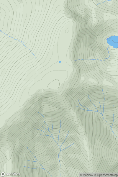 Thumbnail image for Blencathra - Hallsfell Top showing contour plot for surrounding peak