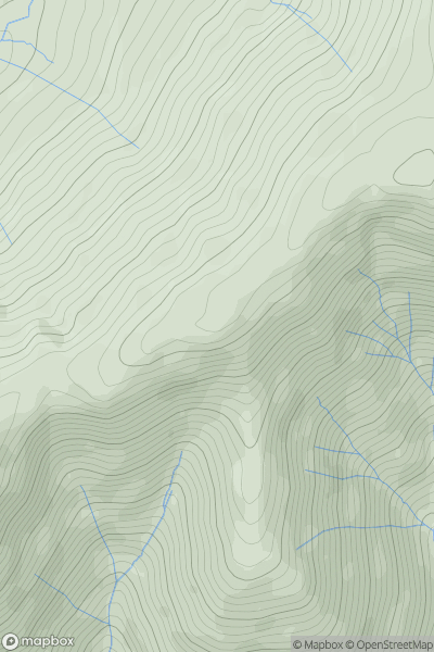 Thumbnail image for Gategill Fell Top showing contour plot for surrounding peak