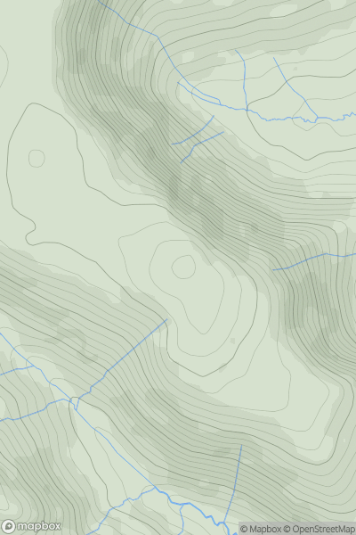 Thumbnail image for Bannerdale Crags showing contour plot for surrounding peak