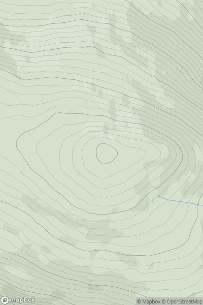 Thumbnail image for Carrock Fell showing contour plot for surrounding peak