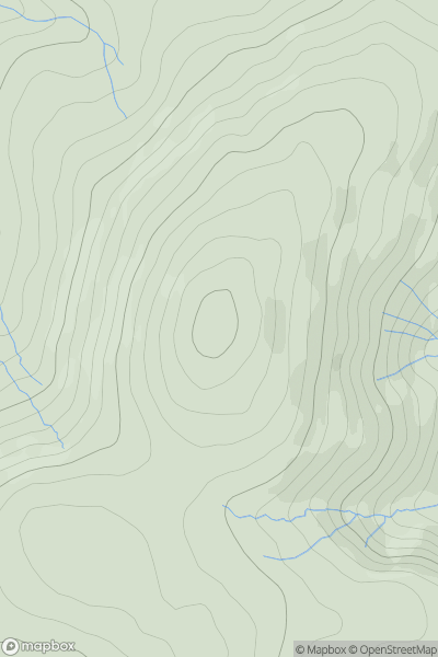 Thumbnail image for High Pike (Caldbeck) showing contour plot for surrounding peak