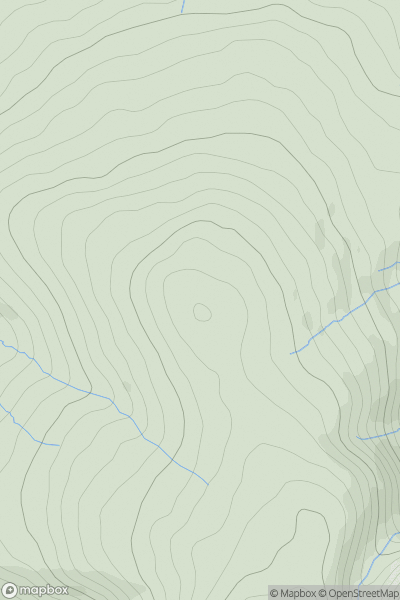 Thumbnail image for Brae Fell showing contour plot for surrounding peak