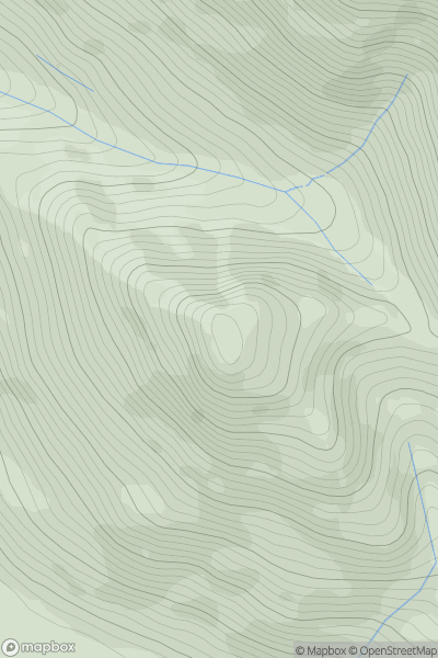 Thumbnail image for Dodd (Skiddaw) showing contour plot for surrounding peak