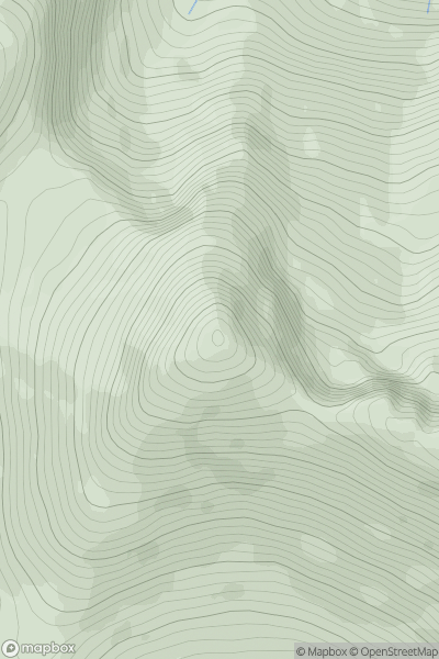 Thumbnail image for Stob Dearg (Taynuilt Peak) showing contour plot for surrounding peak