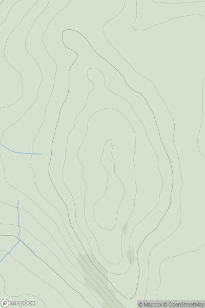 Thumbnail image for St. John's Hill (Caermote Hill N Top) showing contour plot for surrounding peak