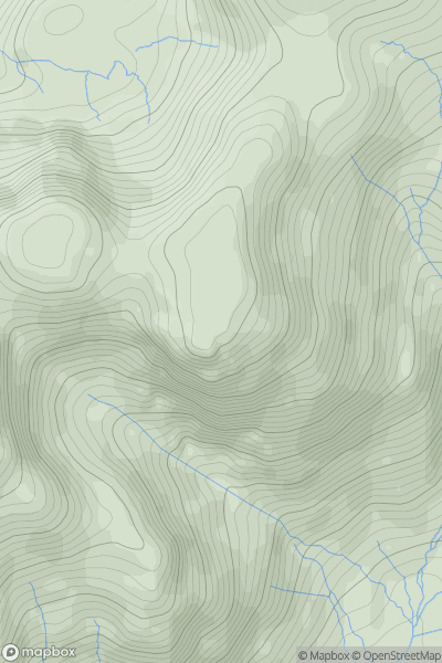 Thumbnail image for Ill Crag showing contour plot for surrounding peak