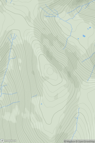 Thumbnail image for Esk Pike showing contour plot for surrounding peak