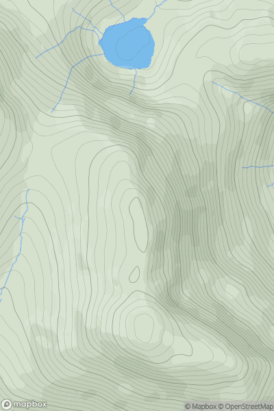 Thumbnail image for Bowfell North Top showing contour plot for surrounding peak