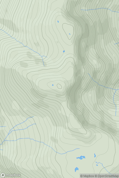 Thumbnail image for Crinkle Crags - Long Top (Second Crinkle) showing contour plot for surrounding peak