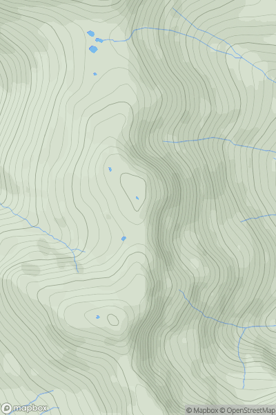 Thumbnail image for Shelter Crags showing contour plot for surrounding peak