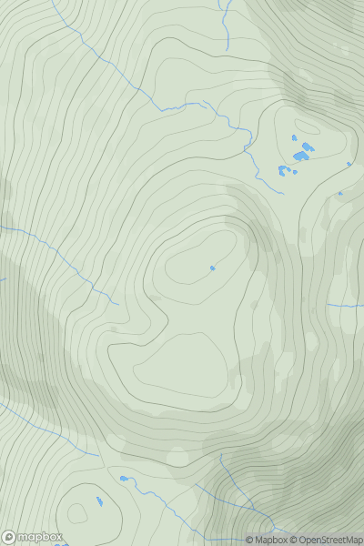 Thumbnail image for Glaramara showing contour plot for surrounding peak