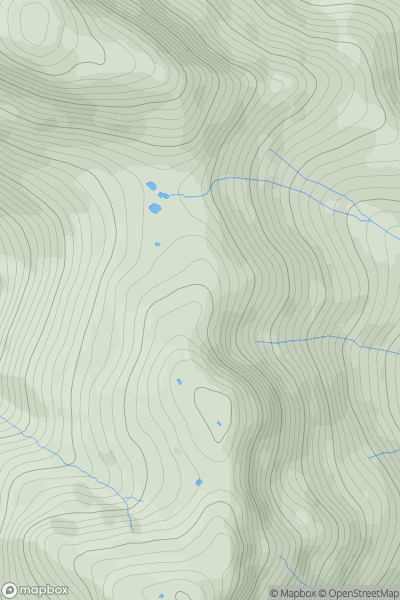 Thumbnail image for Shelter Crags North Top showing contour plot for surrounding peak