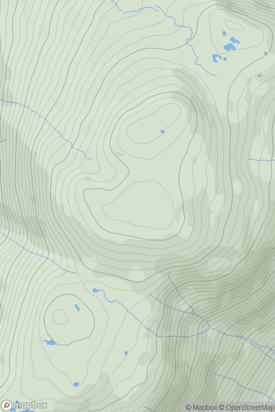 Thumbnail image for Looking Steads (Glaramara) showing contour plot for surrounding peak