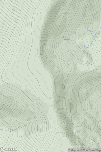 Thumbnail image for Mam Coire Easain showing contour plot for surrounding peak