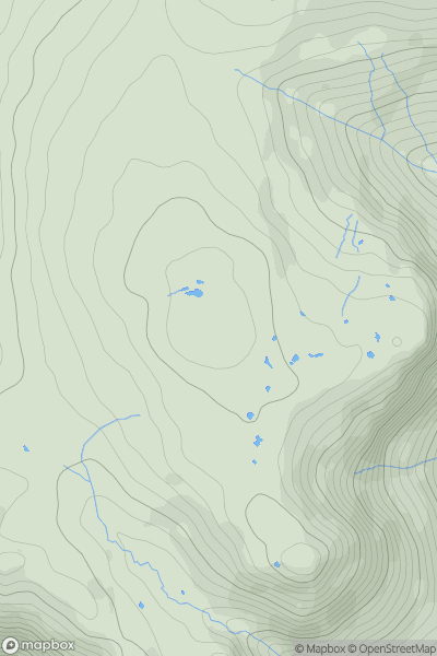 Thumbnail image for Thunacar Knott showing contour plot for surrounding peak