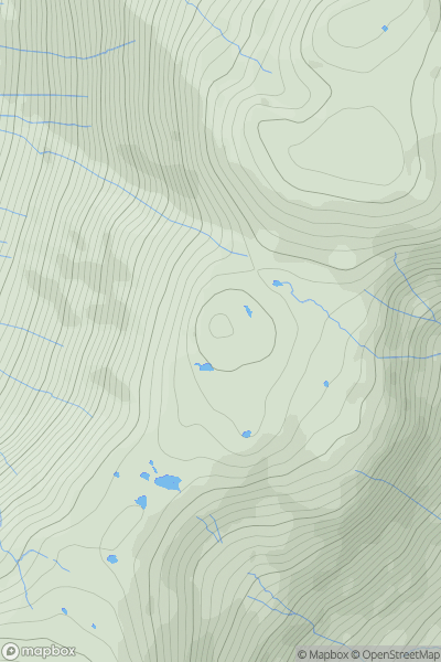 Thumbnail image for Red Beck Top (Glaramara South Top) (Lincomb Head - Glaramara) showing contour plot for surrounding peak