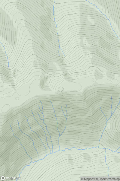 Thumbnail image for Whiteside East Top (Whiteside) (Gasgale Crags) showing contour plot for surrounding peak