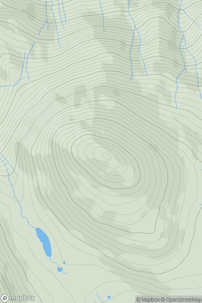 Thumbnail image for Pike of Blisco showing contour plot for surrounding peak