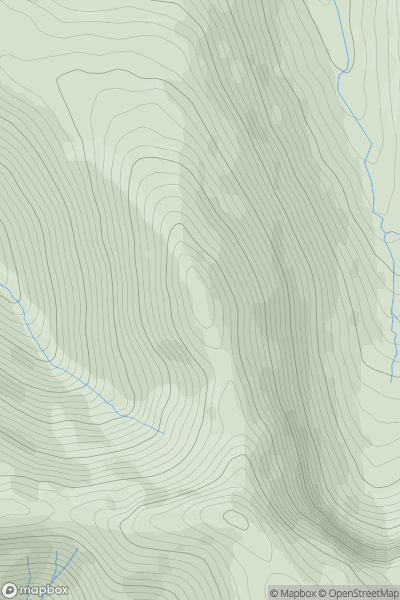 Thumbnail image for Ladyside Pike showing contour plot for surrounding peak