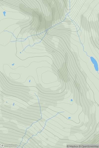 Thumbnail image for Cold Pike showing contour plot for surrounding peak