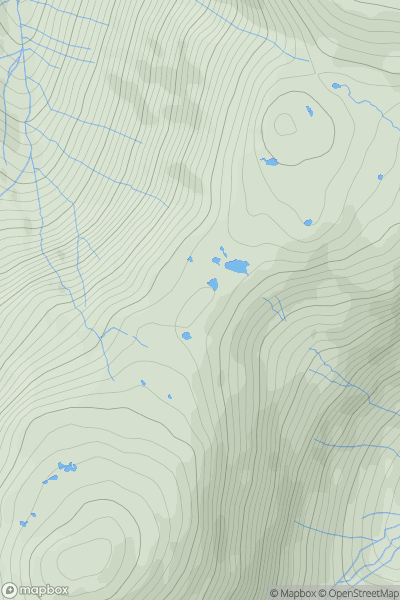 Thumbnail image for High House Tarn Top (High House - Allen Crags) showing contour plot for surrounding peak