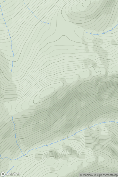 Thumbnail image for Scar Crags showing contour plot for surrounding peak