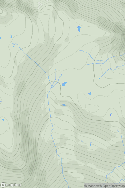 Thumbnail image for Cold Pike Far West Top showing contour plot for surrounding peak