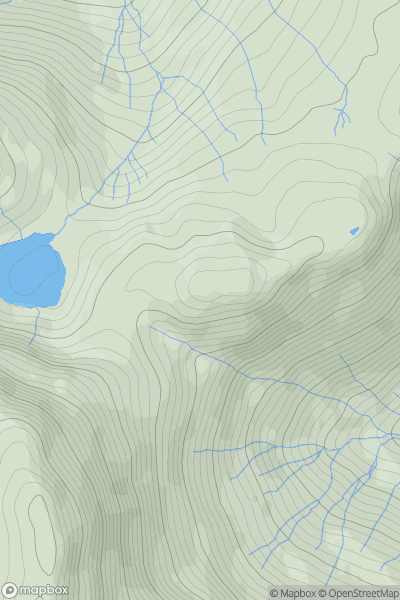 Thumbnail image for Rossett Pike showing contour plot for surrounding peak