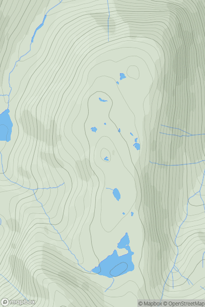 Thumbnail image for Seathwaite Fell (Great Slack - Seathwaite Fell) showing contour plot for surrounding peak