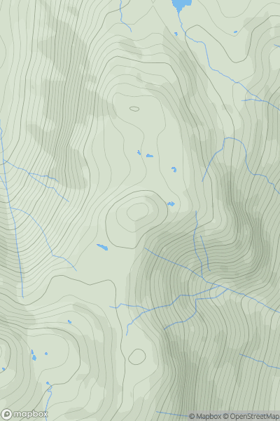 Thumbnail image for Dovenest Top (Dovenest Crag) (Stonethwaite Fell) showing contour plot for surrounding peak