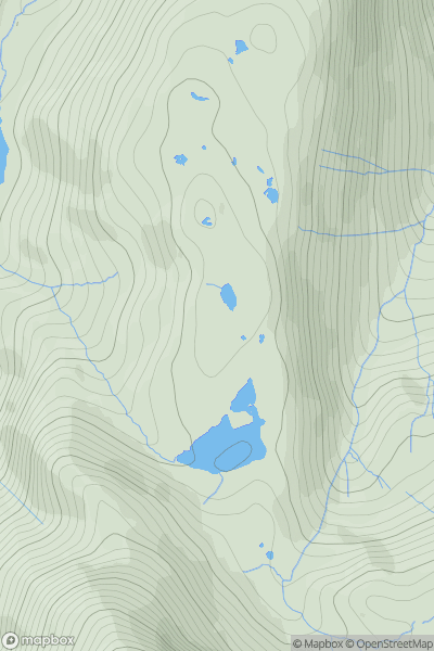 Thumbnail image for Seathwaite Fell South Top showing contour plot for surrounding peak