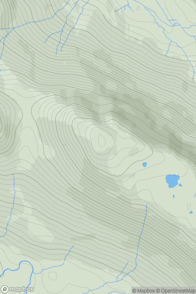 Thumbnail image for Haystacks (Buttermere) showing contour plot for surrounding peak