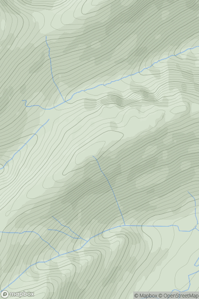 Thumbnail image for Ard Crags showing contour plot for surrounding peak