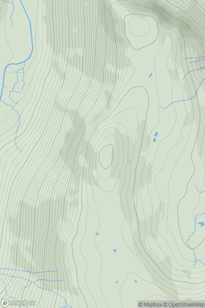 Thumbnail image for Sergeant's Crag showing contour plot for surrounding peak