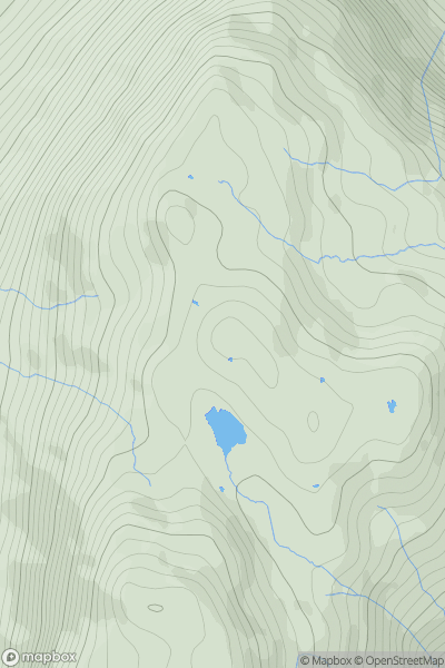 Thumbnail image for Rosthwaite Fell - Bessyboot showing contour plot for surrounding peak