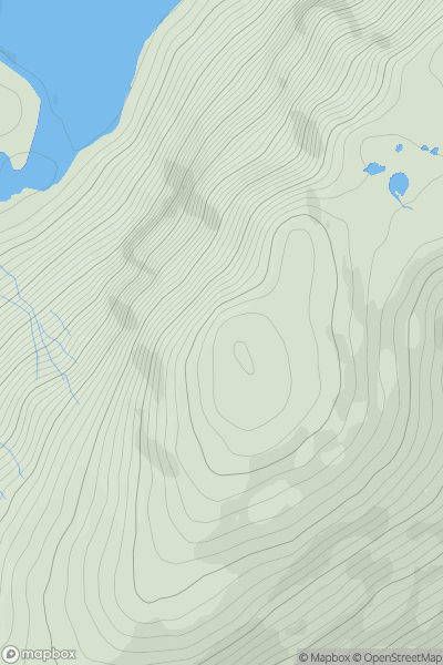 Thumbnail image for Whin Rigg (Wasdale) showing contour plot for surrounding peak