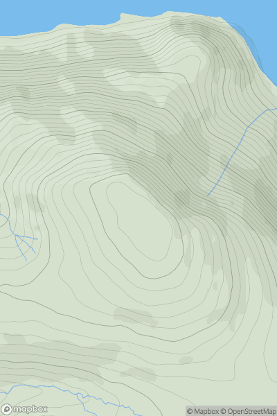 Thumbnail image for Crag Fell showing contour plot for surrounding peak