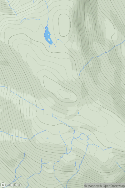 Thumbnail image for Lingmoor Fell (Lingmoor Fell - Brown How) showing contour plot for surrounding peak