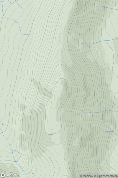 Thumbnail image for Cat Bells (Catbells) showing contour plot for surrounding peak