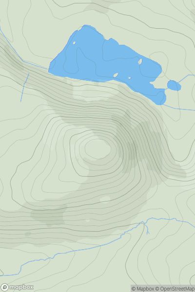 Thumbnail image for Murton Fell (Knock Murton) showing contour plot for surrounding peak